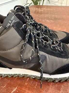 rag & bone Retro Hikers Black and Gray Lace-Up